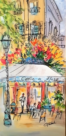 "Cafe Stop"  acry  10x20   $160