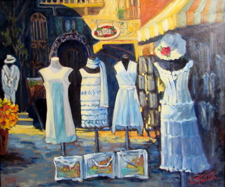 Positano Shopping oil 24x20