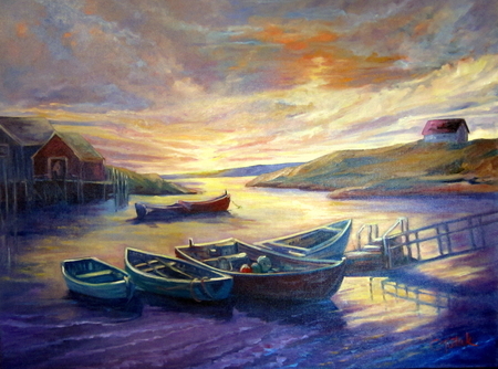 Sunset at Peggy's Cove